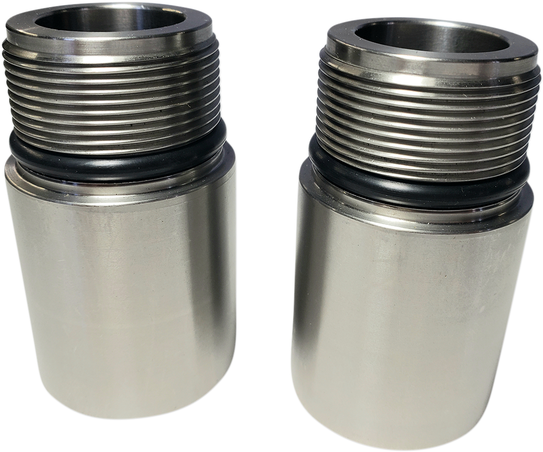 Chrome Fork Tube Extensions - 39 mm Diameter - Extends +1"