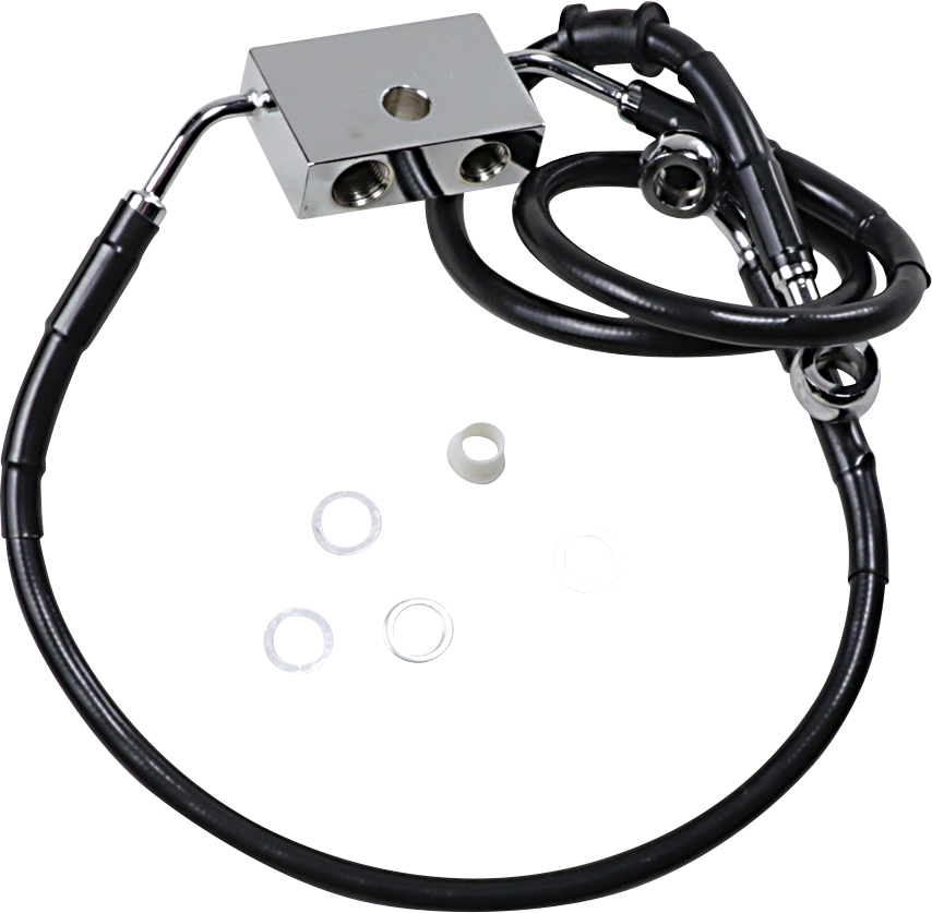 Front Brake Line - XL - Black +6"