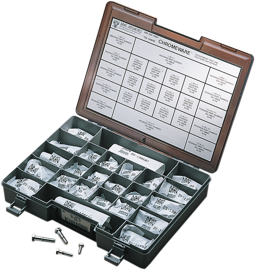 Surtido de tornillos de cabeza hexagonal cromo