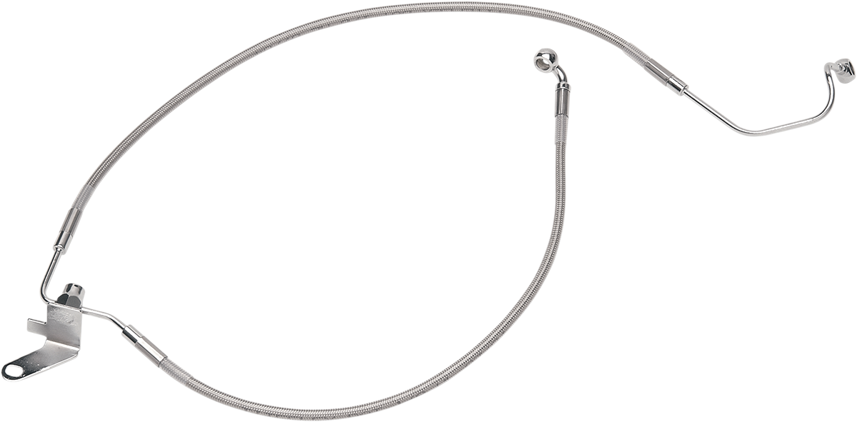 Rear Brake Line FL/FXST 01-06 Clear-Coated Stainless Steel