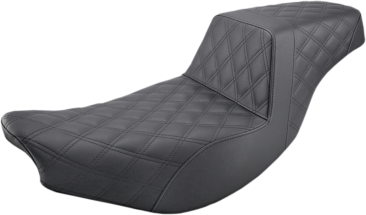Step Up Seat - Lattice Stitched - Black