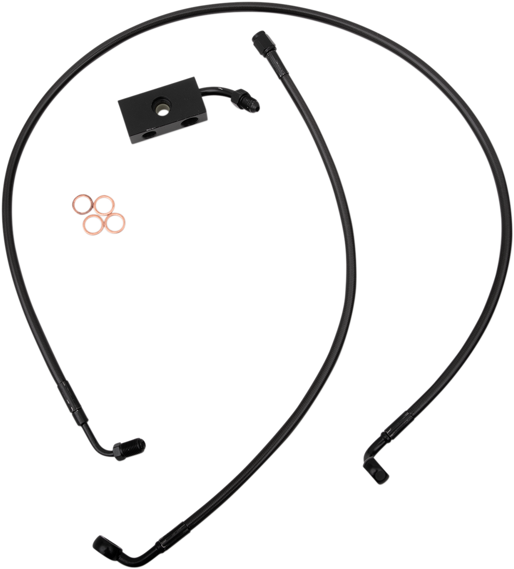 Brake Lines - 18" - 20" Ape Hanger Handlebars - Midnight