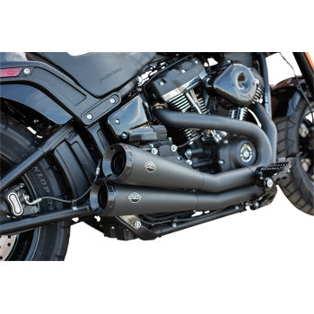 Sistema de escapes negros Grand National 2 a 2 H-D Fat Bob 2018 a 2021