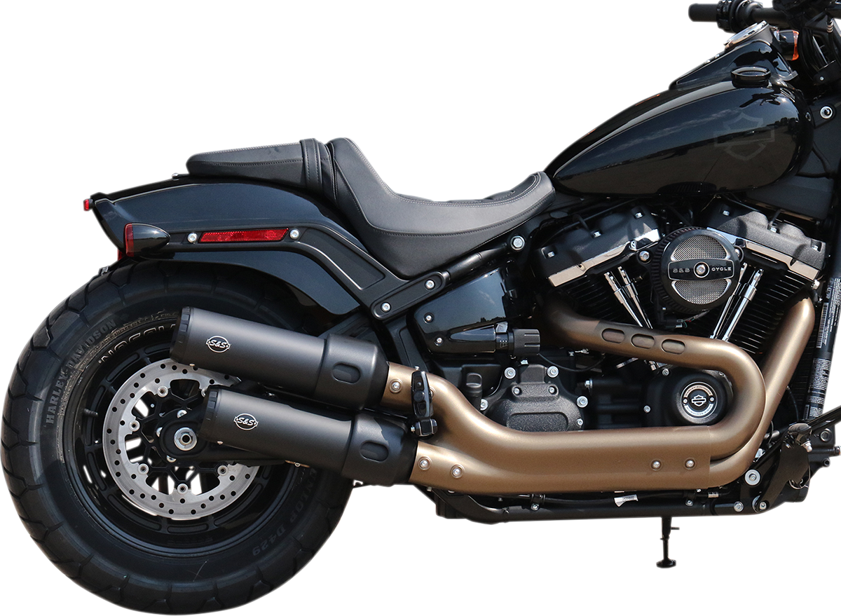 Ceramic Black Grand National Mufflers for Fat Bob