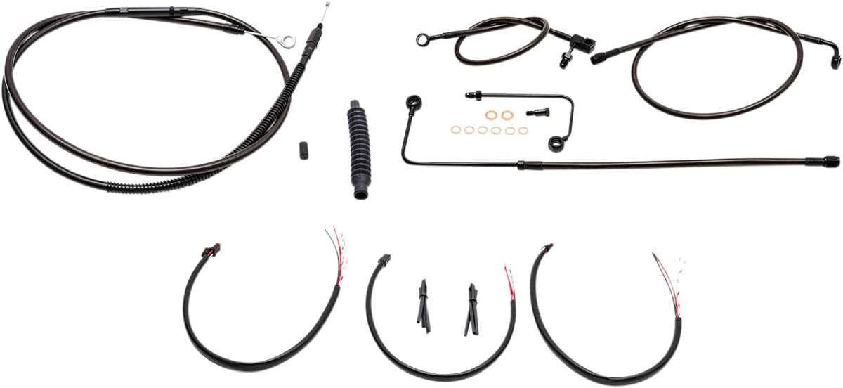 Cable Kit - 12" - 14" Ape Hanger Handlebars - Midnight