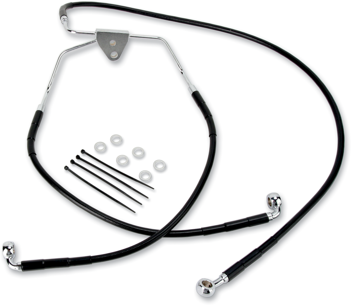 Brake Line - Front - Black - +10"