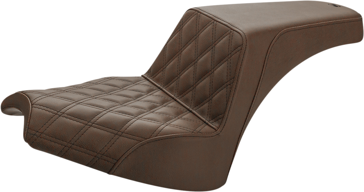 Step Up Seat - Driver Lattice Stitch/Passenger Smooth - Brown