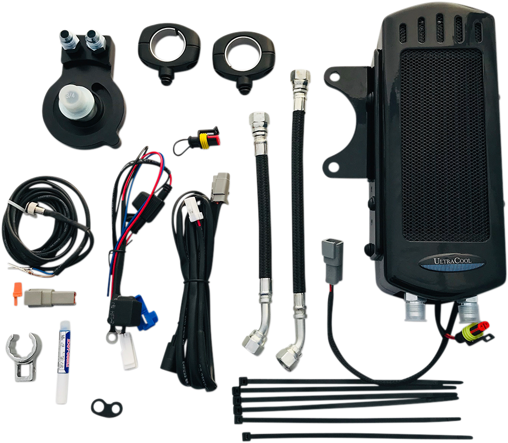 Oil Cooler Kit Gloss Black Side Mount Sportster Ruta 70