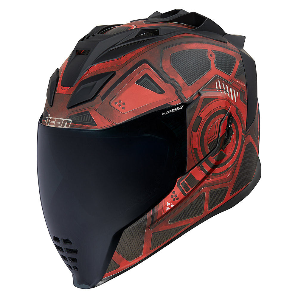 Casco ICON Airflite Blockchain - Rojo