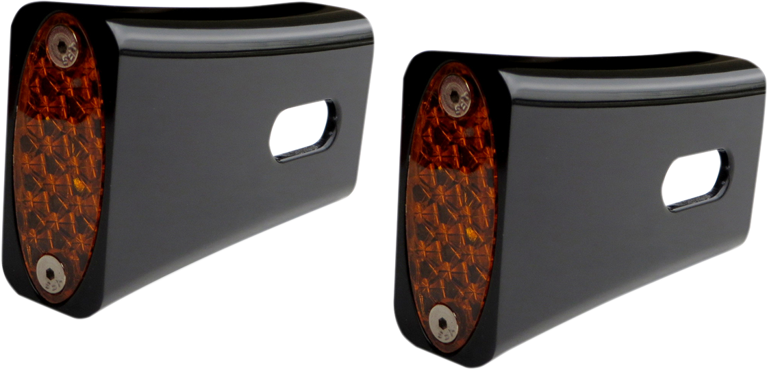 LED Fender Marker Lights 0420 XL Black Amber LEDs Ruta 70