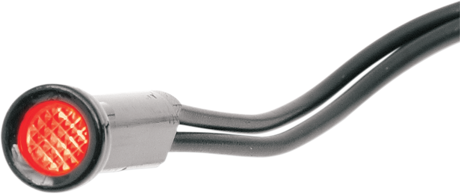 Snap-In Indicator Light - Red - Black Bezel