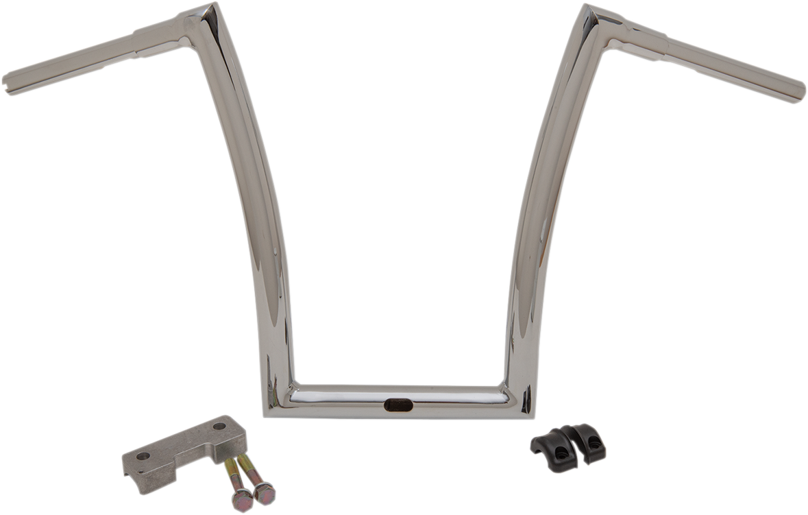 Chrome 1-1/2" Touring Strip Handlebar with 17" Rise