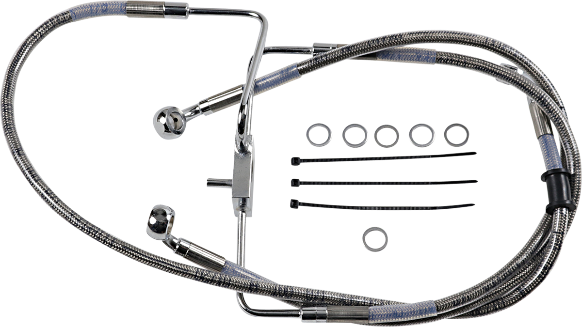 Brake Line - +10" - Stainless Steel - XL