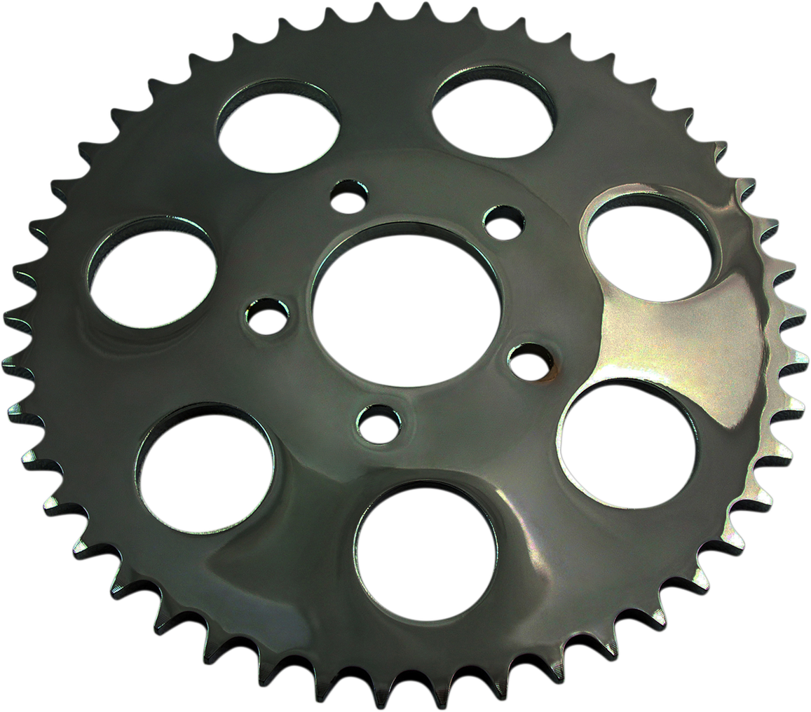 Sprocket trasero negro brillante abombada 48 dientes