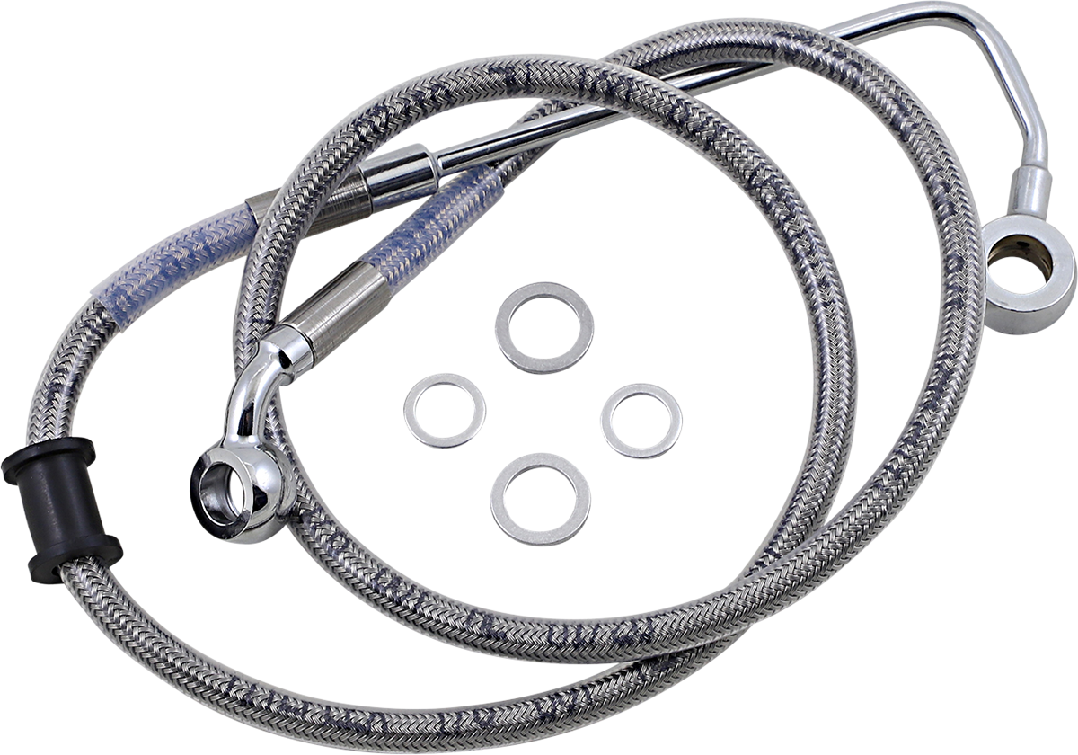 Brake Line - +4" - Stainless Steel - '15-'17 Softail
