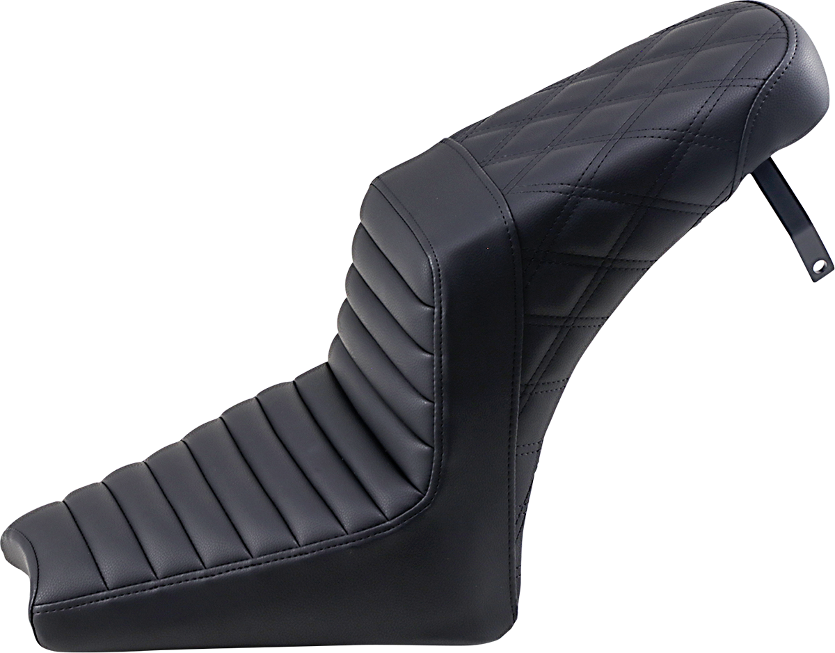 Step Up Seat - Tuck and Roll/Lattice Stitched - Black