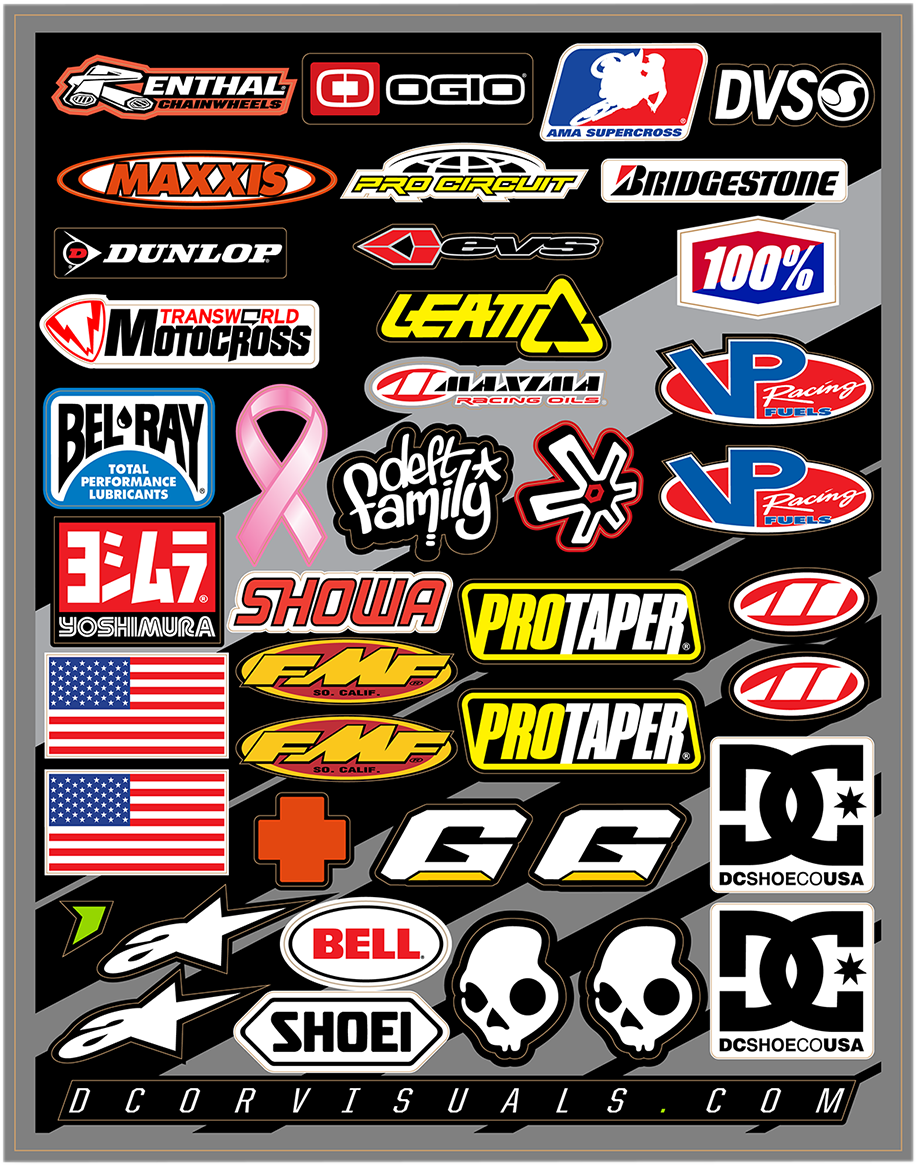 Decal Sheet - Helmet Logos