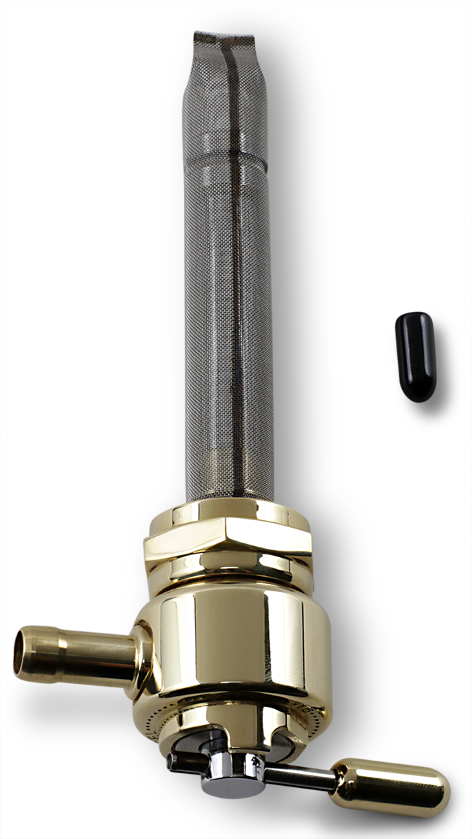 Hex Round Fuel Valve - Brass - 22mm