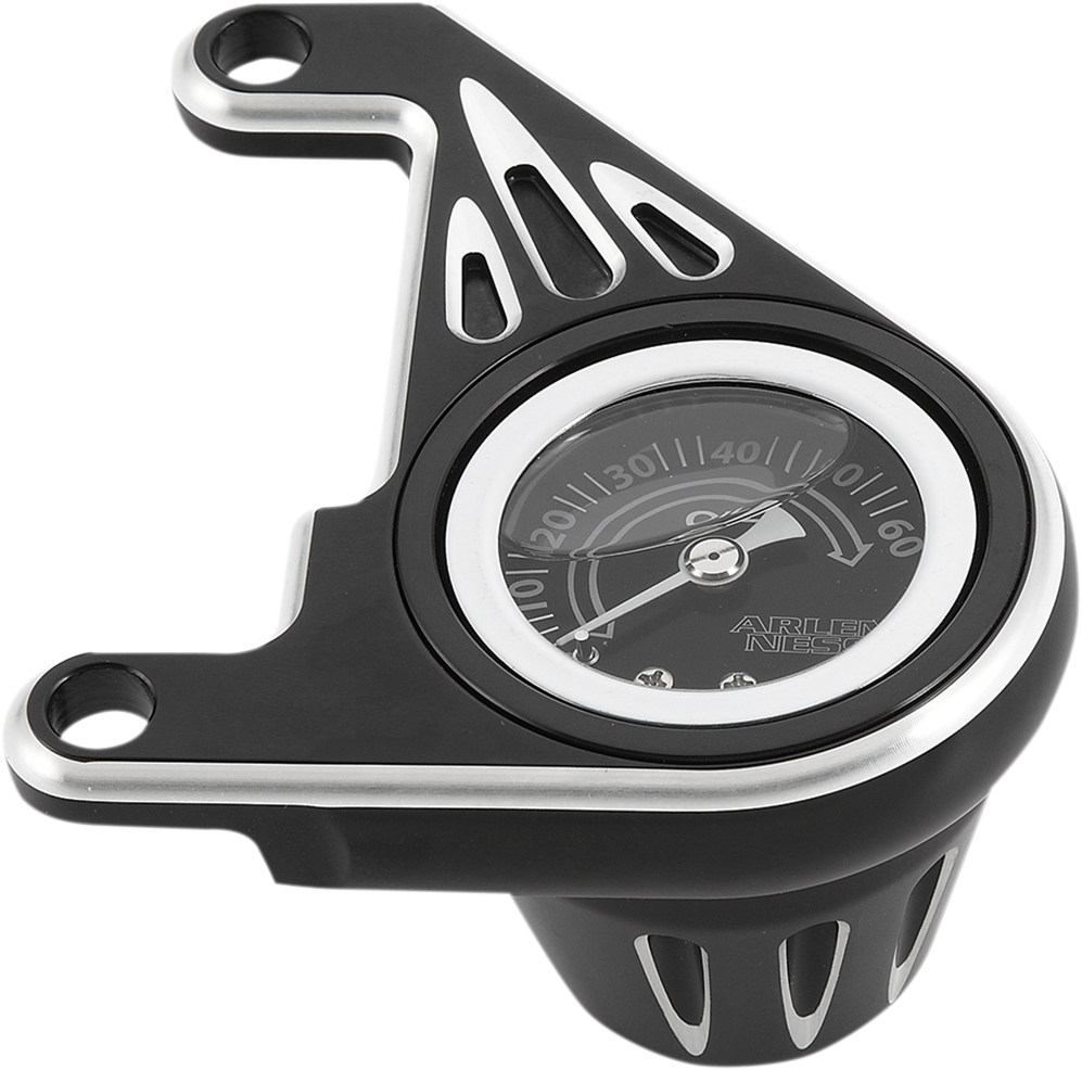 Medidor Presion de Aceite Arlen Ness Deep Cut Negro Anodizado02587