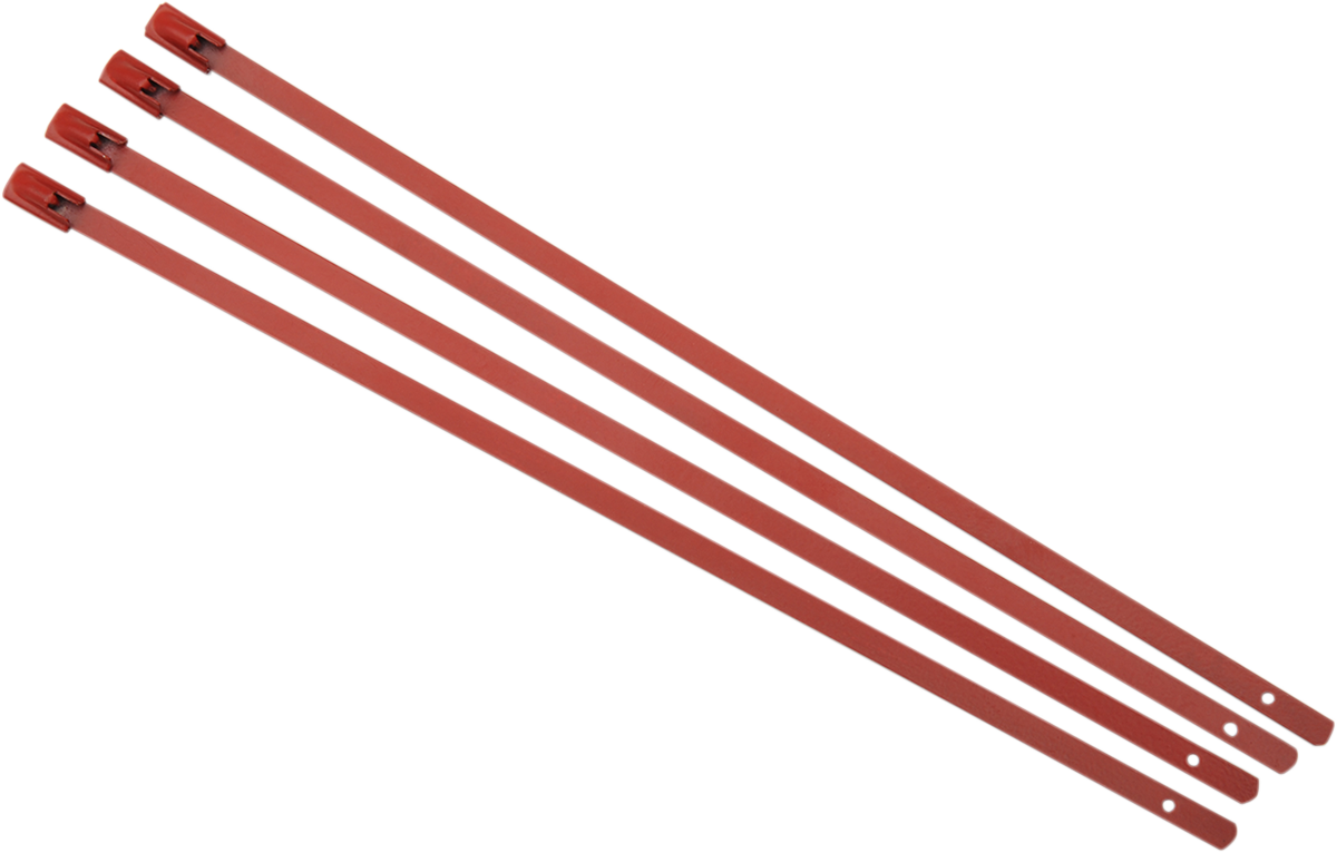 Exhaust Wrap Clamps Red 4 Pack Ruta 70