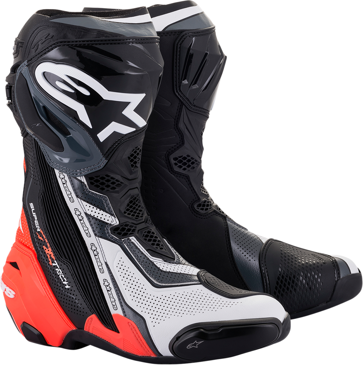 Botas Alpinestars Supertech V - Negro/Rojo/Blanco/Gris