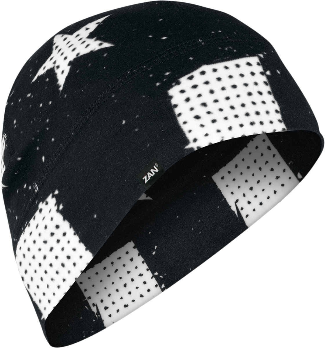 SportFlex® Beanie - Black & White Flag