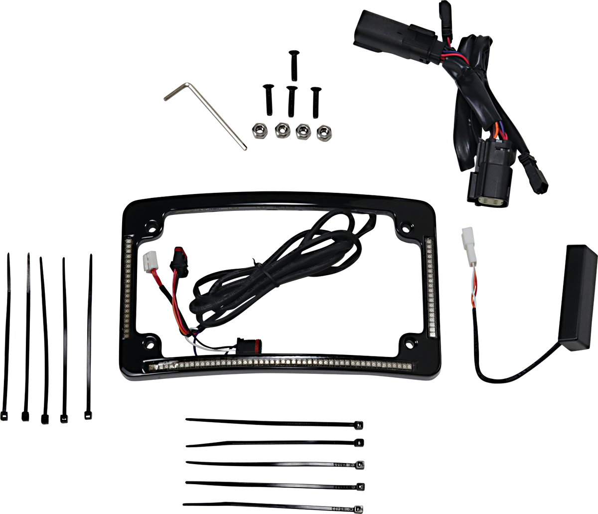 All in One License Plate Frame - Black