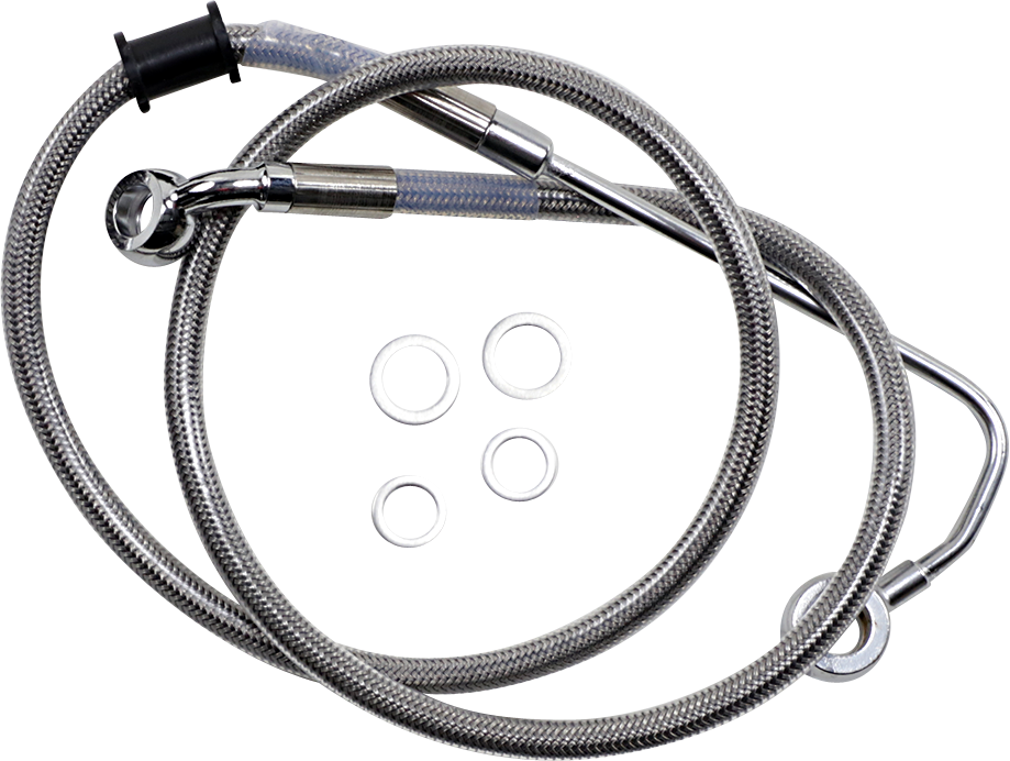 Brake Line - +6" - Stainless Steel - '15-'17 Softail