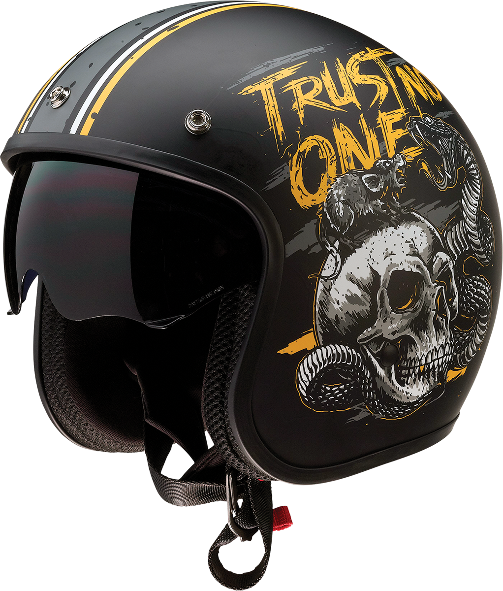 Casco Z1R Saturn - Trust No One - Negro / Amarillo