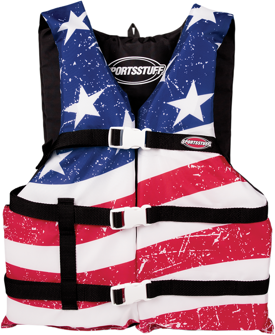 Stars & Stripes PFD Vest - Red/White/Blue - Large