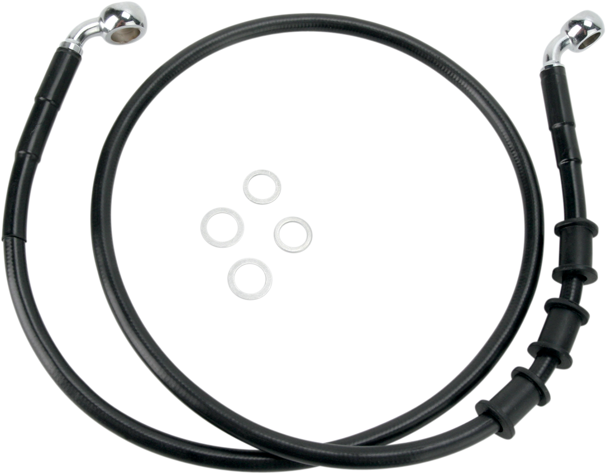 Brake Line - Front - Black - +4"