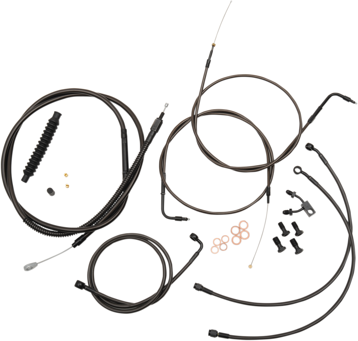 Standard Midnight Braided Handlebar Cable/Brake Line Kit for 18" 20