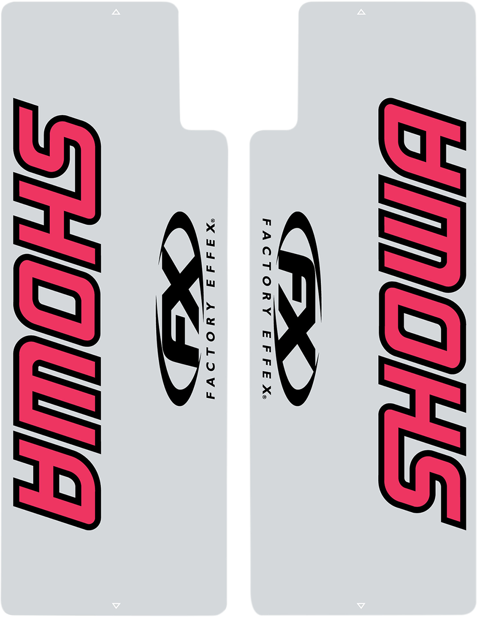 Fork Shield Decal - Showa - Red