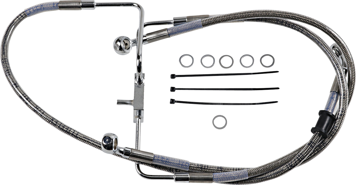 Brake Line - +8" - Stainless Steel - XL