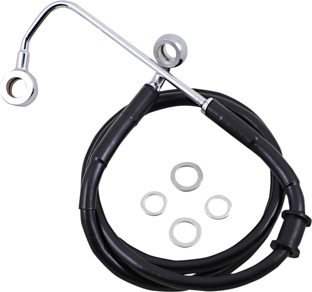 Brake Line - +10" - Black - '15-'17 Softail