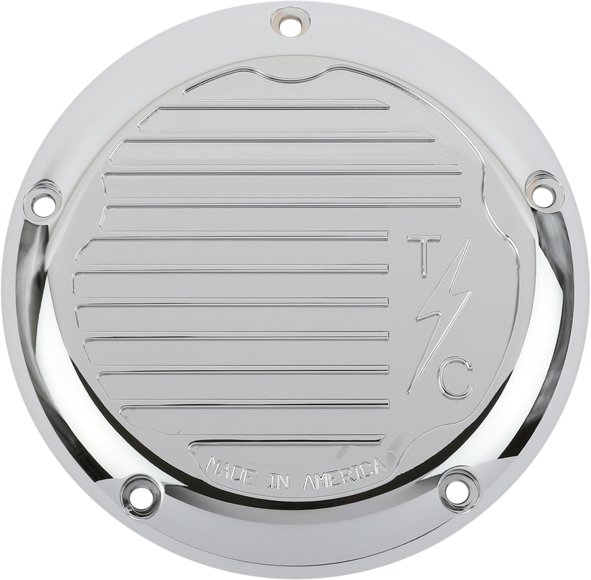 M8 - Derby Cover Finned - Chrome