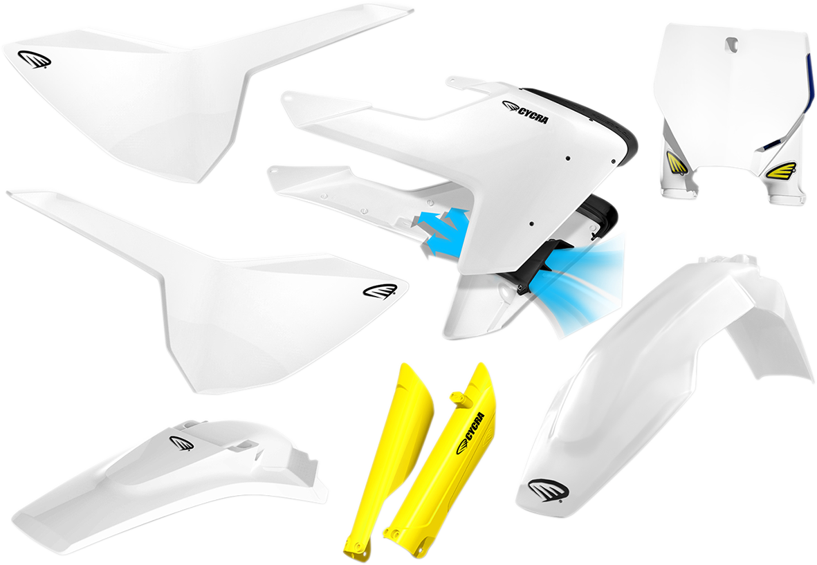 Body Kit - Powerflow - OEM White/Yellow - Husqvarna