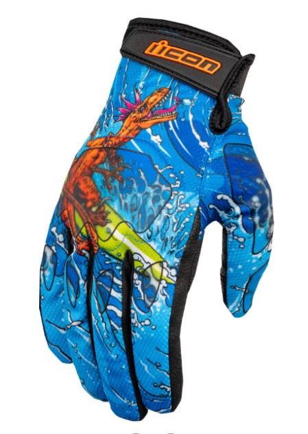 Guantes ICON Hooligan Dino Fury - Azul