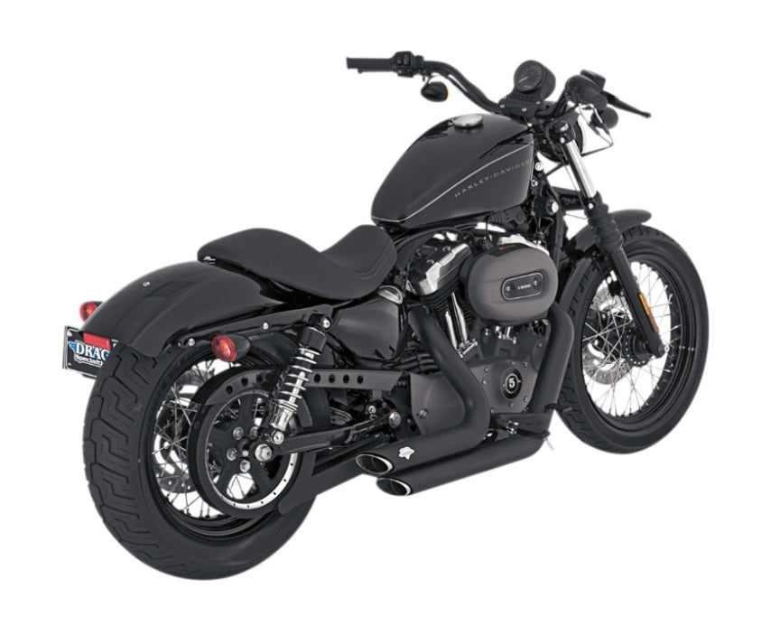 Escapes Vance & Hines Shortshots Staggered negro mate H-D Sportster 2004 a 2013