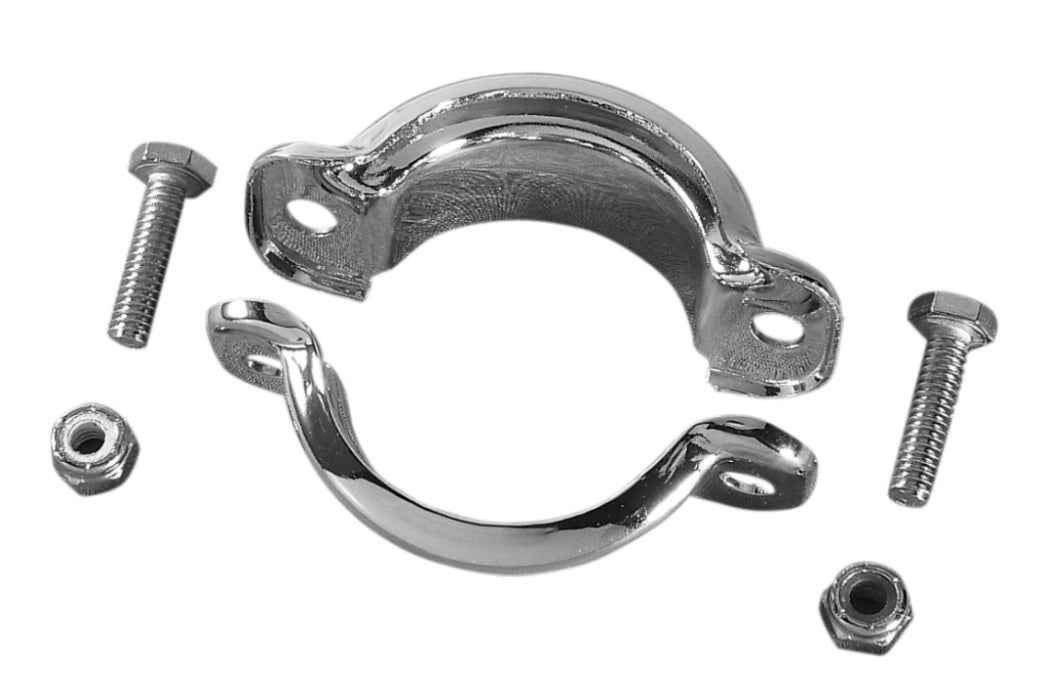 Abrazaderas de mofle cromo Drag Specialties