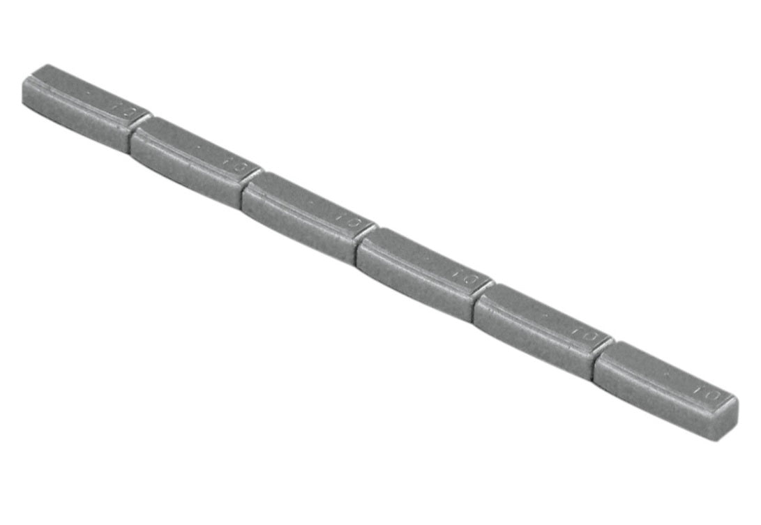 Tiras de 6 plomos adhesivos de 10gr para rueda