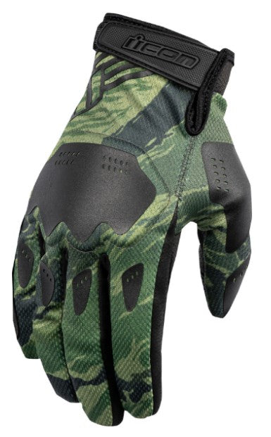 Guantes ICON Hooligan Tiger's Blood - Verde