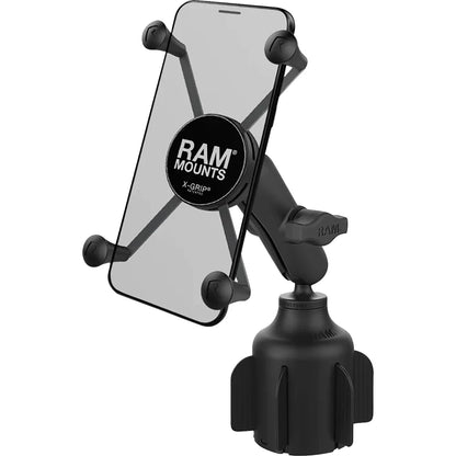 Soporte grande para teléfono x-grip® con base para portavasos stubby™