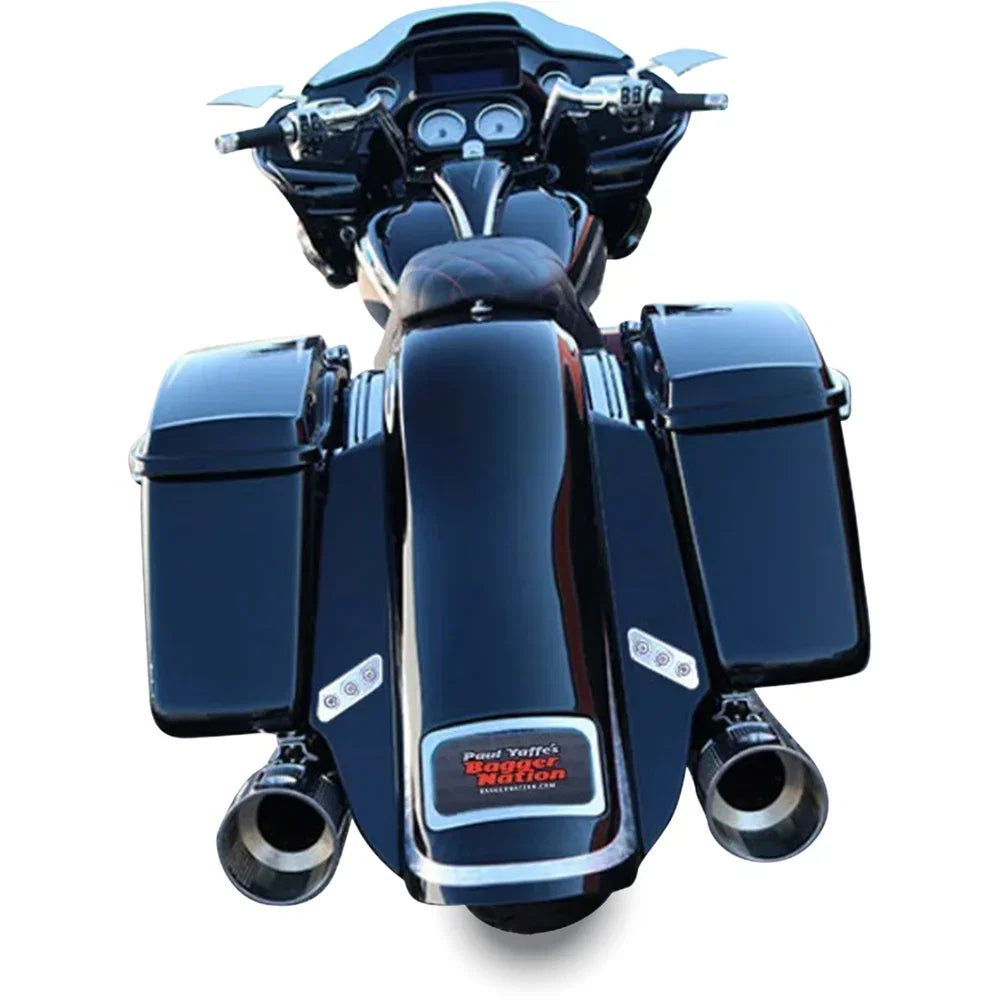 Kit de guardabarros trasero estirado de tres piezas swoop con paneles laterales y thunder pods