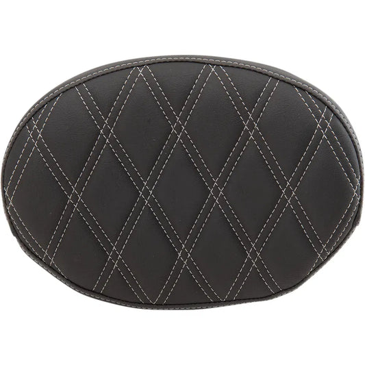 Backrest Pad - Oval - Double Diamond - Silver Thread