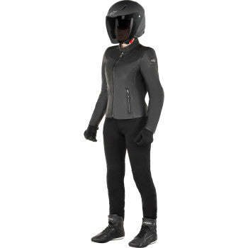Chamarra de Piel Stella Tory - Negro