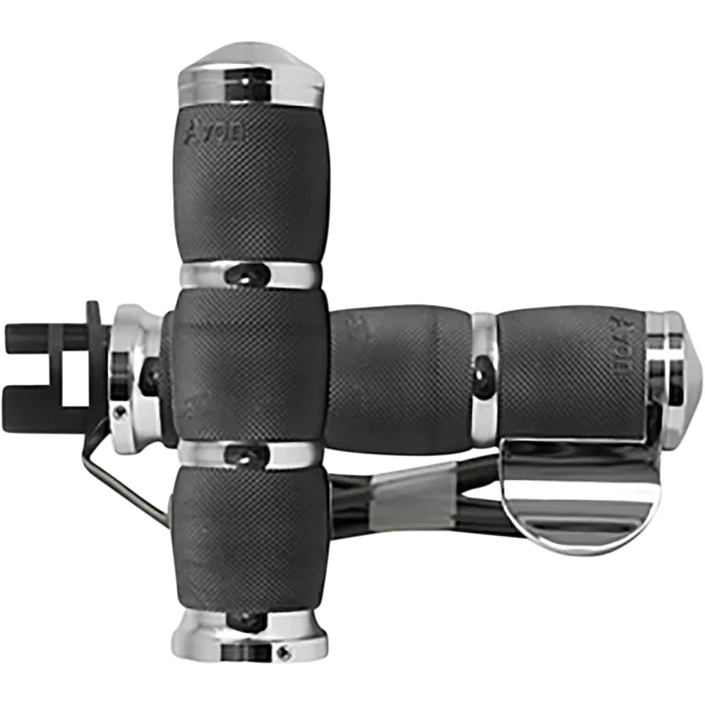 Grips - Heated - Air Cushion - Throttle Boss - Indian - Chrome