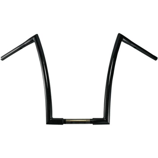 Black 1-1/4" Strip Handlebar With 10" Rise
