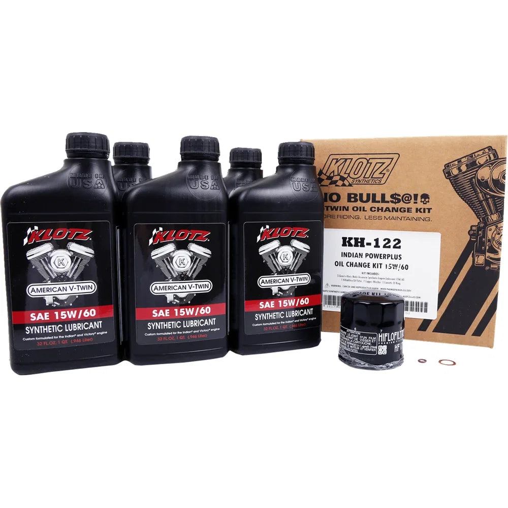 Kit de cambio de aceite - indian powerplus - 15w-60