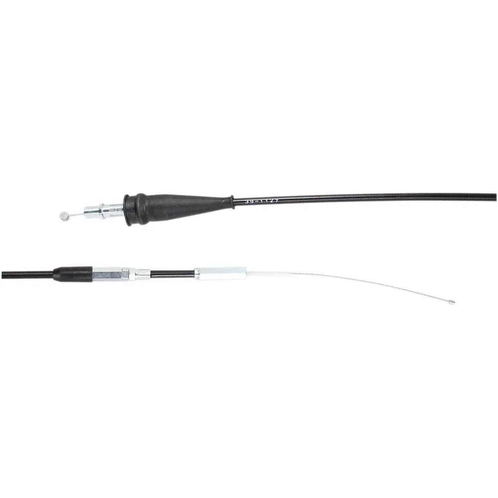 Cable del acelerador de vinilo negro.